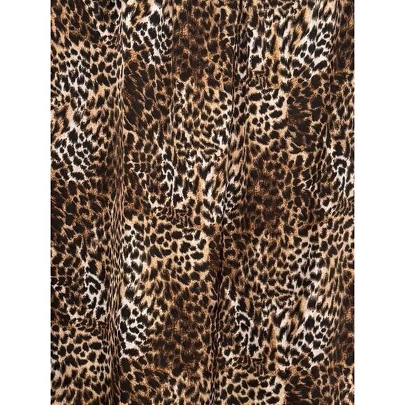 Michael Kors 16W Plus Leopard Animal Print Blouse Long Sleeve Button Detail Top - Picture 7 of 7